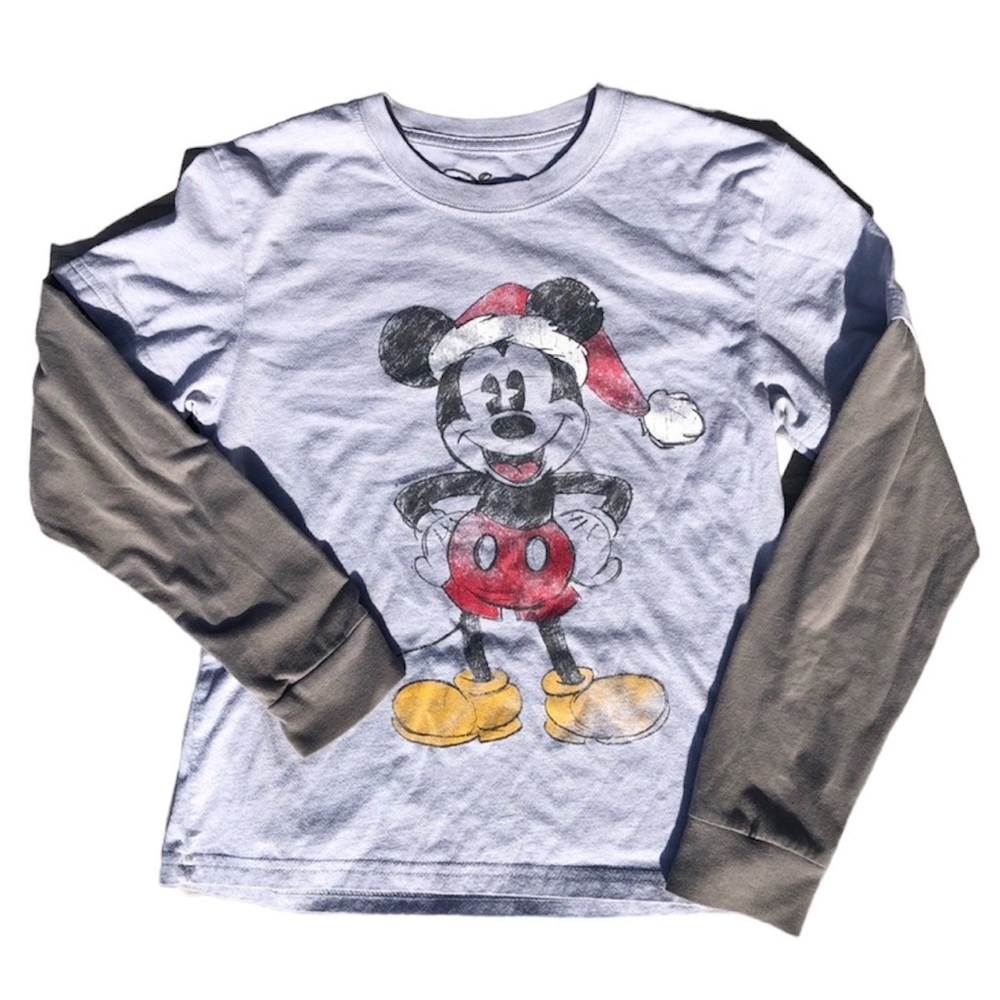- Disney Mickey Mouse Layered Christmas Tee SZ L! EUC!